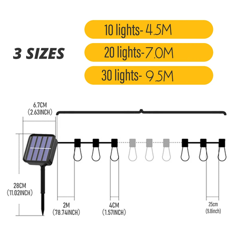 Luzes de corda para decoração